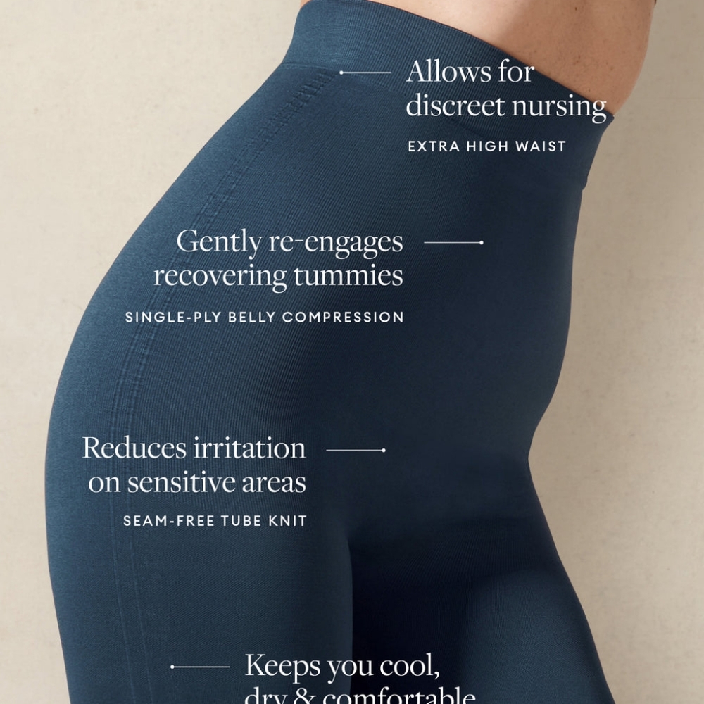 2 Pairs BLANQI EVERYDAY Highwaist Postpartum + Nursing Support Leggings, Large